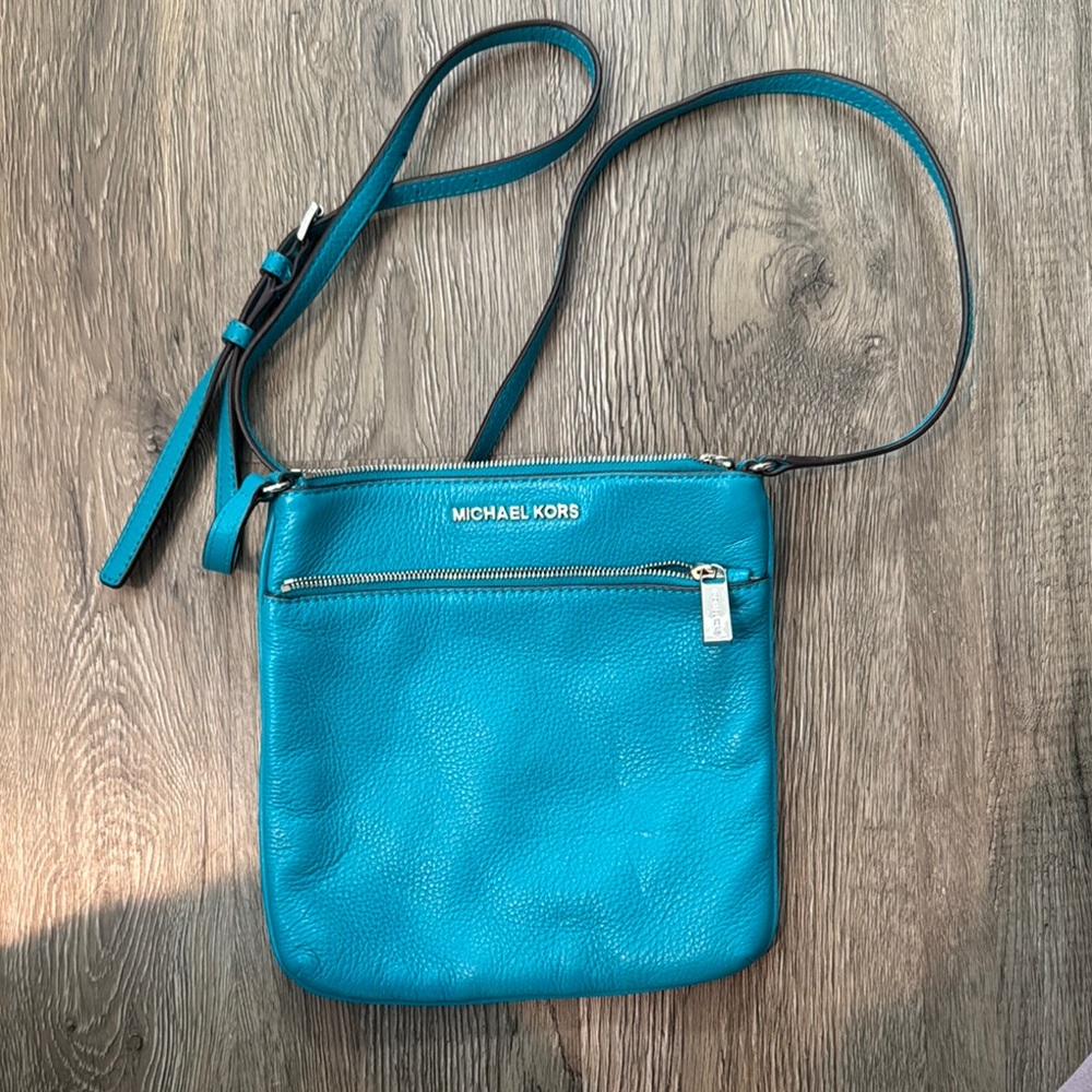 Michael Kors Blue Crossbody Bag with Adjustable Strap